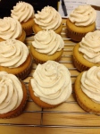 “Surprise Plate” Cupcakes: Chocolate chip with marshmallow filling and cinnamon mascarpone frosting