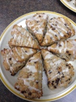 “Kitchen Sink” Scones: Banana Bread with Chocolate Chips, Coconut, and Eggnog Glaze